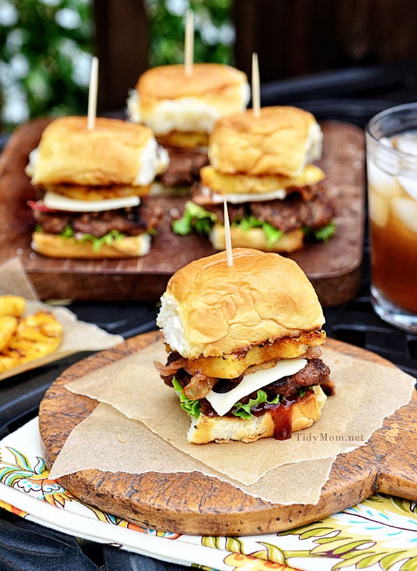 Aloha Burgers - recipe at TidyMom.net