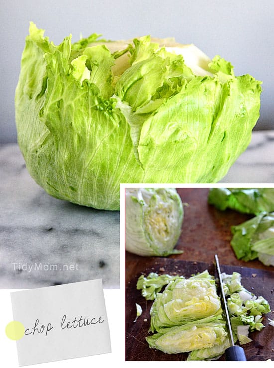 chopped iceberg lettuce salad