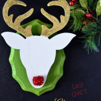 DIY Christmas Reindeer Wall Mount