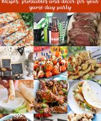 Game Day Party Plan from favorite game day snacks, meals, and desserts, plus printables and decorating ideas for your party! Get it all at TidyMom.net