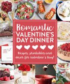Valentines Day Dinner Meal Plan from appetizer to dessert recipes, to printables and decor for a Valentine’s Day Dinner. Get all the recipes and details at TidyMom.net