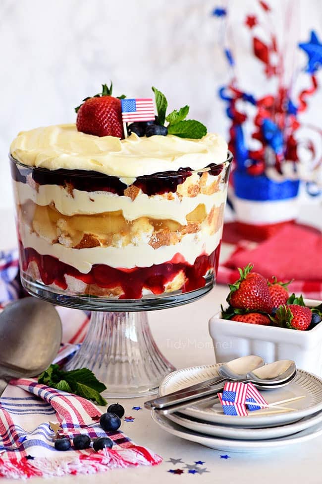 Patriotic Fruit Trifle