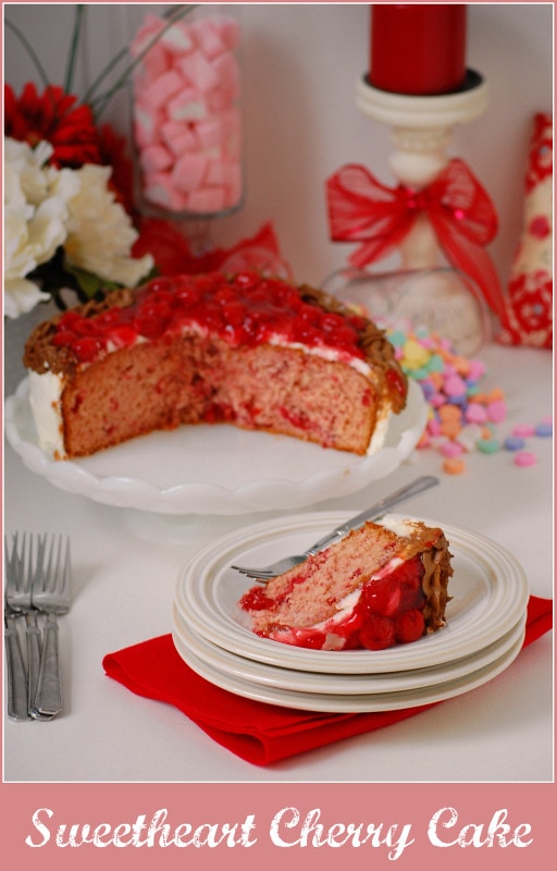 Sweetheart Cherry Cake