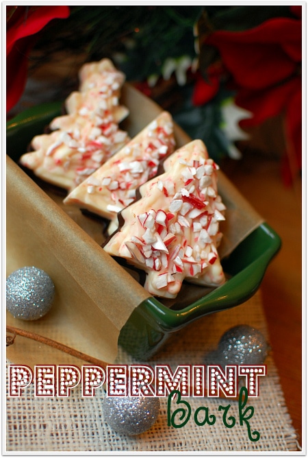 Christmas tree Peppermint bark