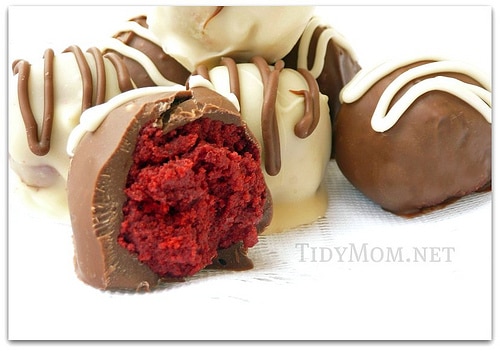 Red Velvet Cake Truffles Cake Balls Cake Pops at TidyMom.net