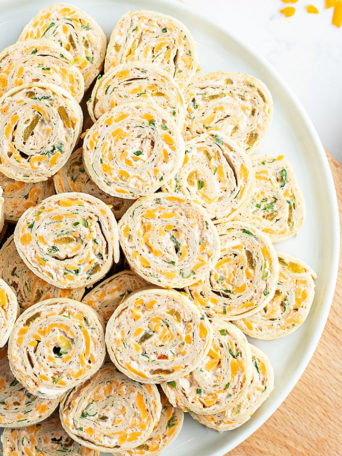 tortilla rollups on a plate