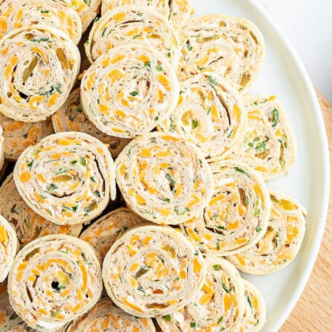 tortilla rollups on a plate