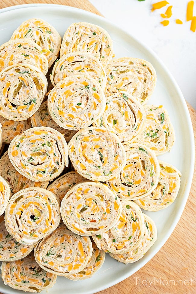 tortilla rollups on a plate