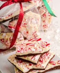 Holiday Chocolate Peppermint Bark is easy, delicious and makes a great holiday gift. Easy recipe for Christmas, Valentines Day, or any day at TidyMom.net