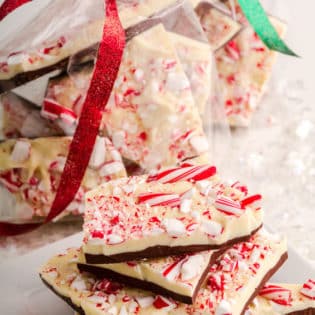Holiday Chocolate Peppermint Bark is easy, delicious and makes a great holiday gift. Easy recipe for Christmas, Valentines Day, or any day at TidyMom.net