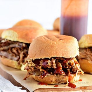 This Amazing Pulled Pork recipe is made in a slow cook roaster for a tender, juicy pulled pork sandwich that is always a big hit! Get this pulled pork recipe at TidyMom.net