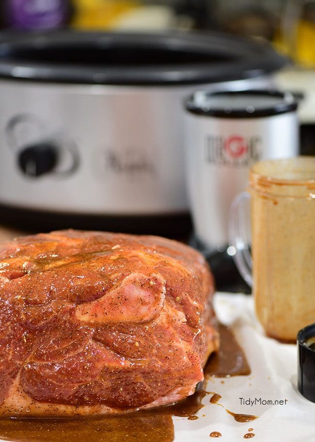 This Amazing Pulled Pork recipe is made in a slow cook roaster for a tender, juicy pulled pork sandwich that is always a big hit! Get this pulled pork recipe at TidyMom.net