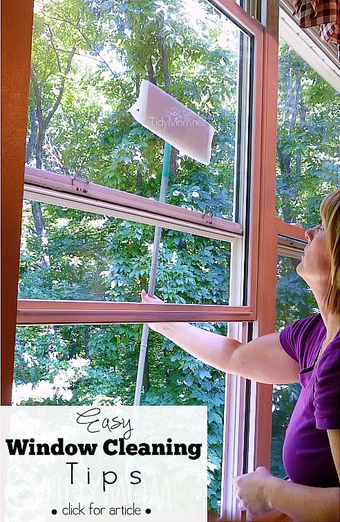 Easy Window Cleaning tips at TidyMom.net