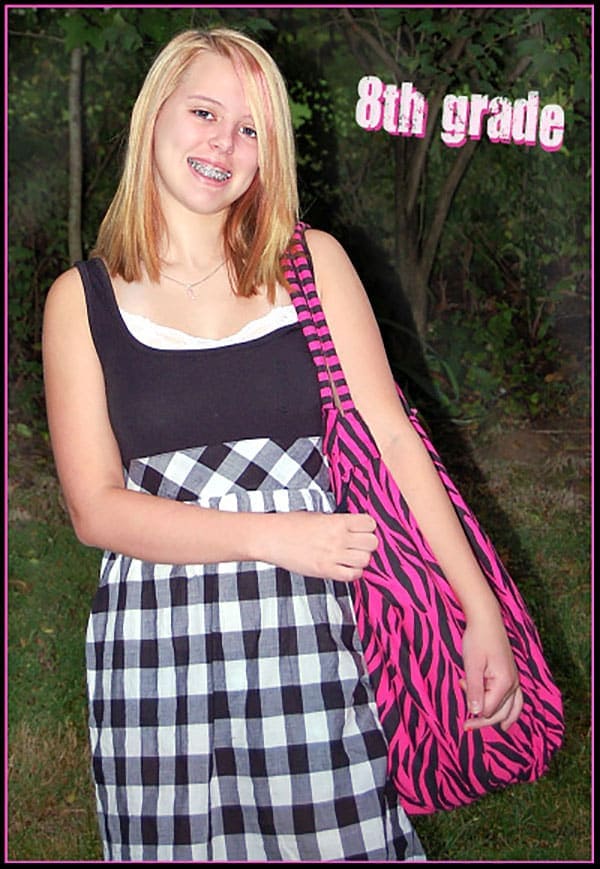 Allison first day of 8th grade