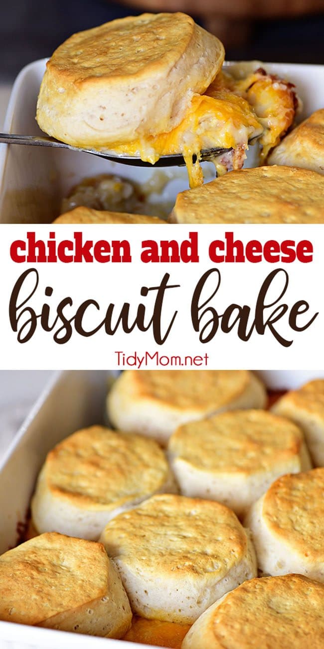 Chicken and Cheese Biscuit Bake photo collage