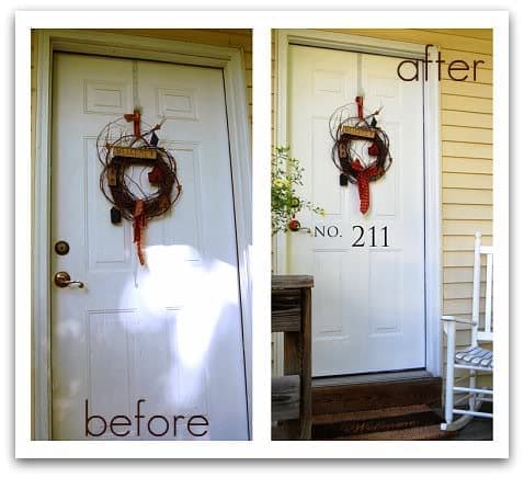 front door before and after cleaning - at TidyMom.net