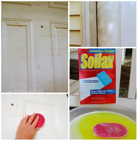 how to clean a front door at TidyMom.net