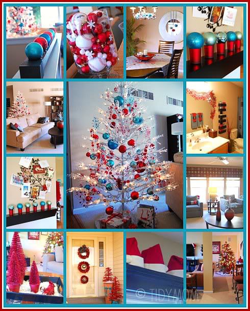 Turquoise and Red Christmas