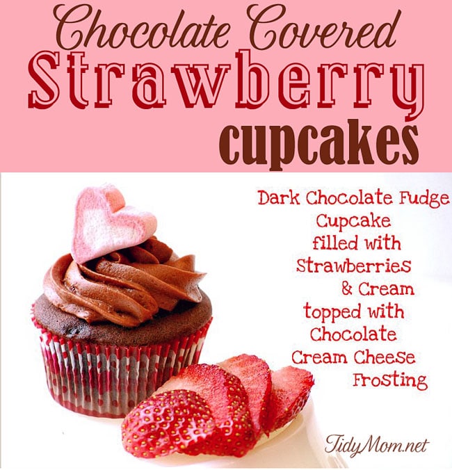 Chocolate Covered Strawberry Cupcakes