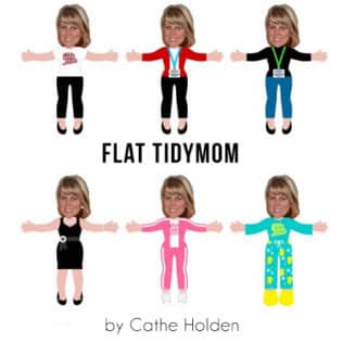 Flat Friends!! Print a Paper Doll of yourself or your kids! Pick one of 6 outfits and print off for fun! Learn more at TidyMom.net