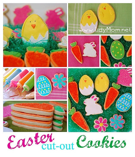 Easter cut out cookie collage