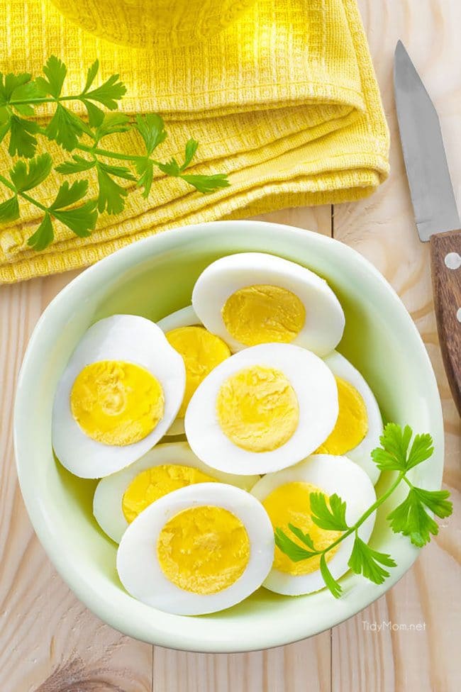 Learn how to cook PERFECT HARD BOILED EGGS every time at TidyMom.net