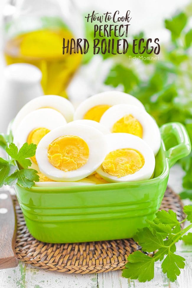 Learn how to cook PERFECT HARD BOILED EGGS every time at TidyMom.net