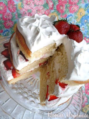 Fresh Strawberry Layer Cake recipe at TidyMom.net