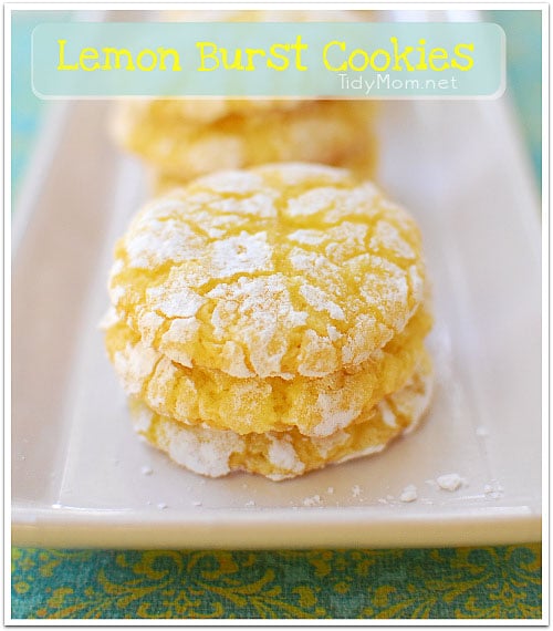 Lemon Cookies Made From Cake Mix