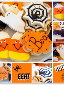 Halloween Cutout Cookies with Royal Icing and Fondant