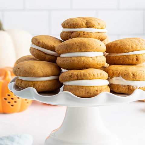 Pumpkin Whoopie Pies with Marshmallow Filling
