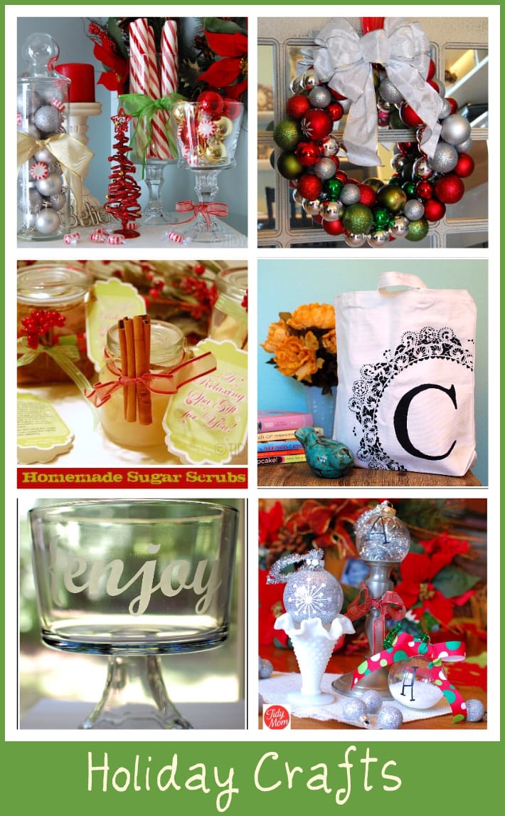 6 Handmade Holiday Crafts at TidyMom.net