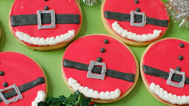 santa belly cookies