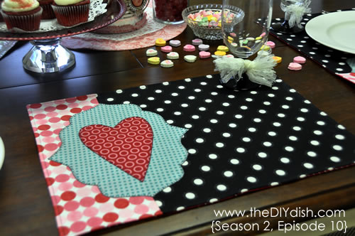 valentine place mat