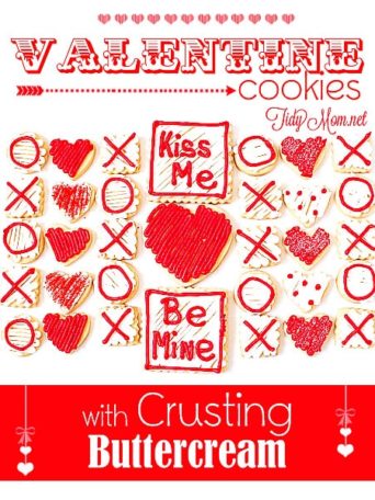Valentine Cookies with Crusting Buttercream
