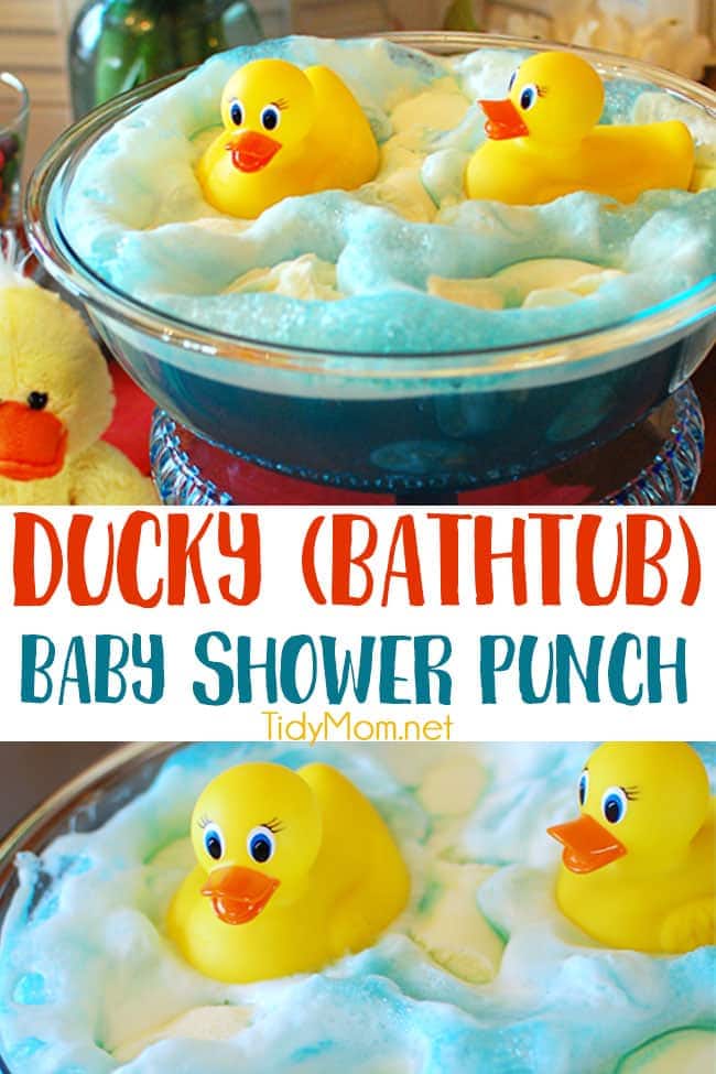 Blue Baby Shower Punch With Rubber Ducks Tidymom