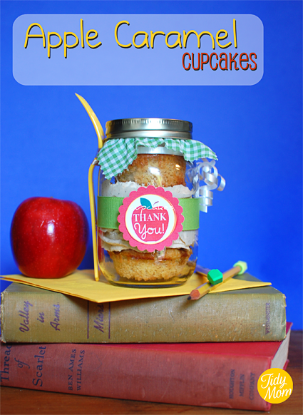 Apple Caramel Teacher Appreciation Cupcakes