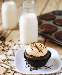 Banana Chocolate Cupcakes with Peanut Butter Frosting