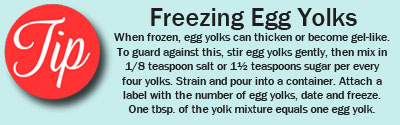 freezing egg yolks