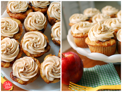 Apple Caramel Cupcakes with Cinnamon Buttercream