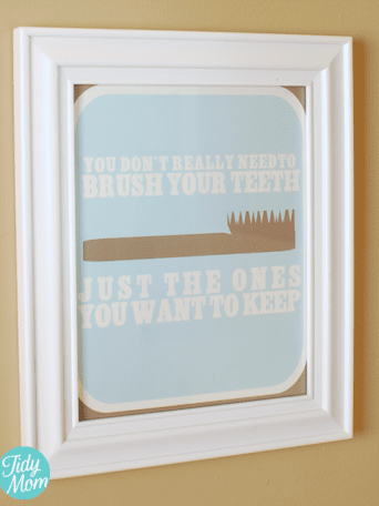 Brush Your Teeth Free printable sign