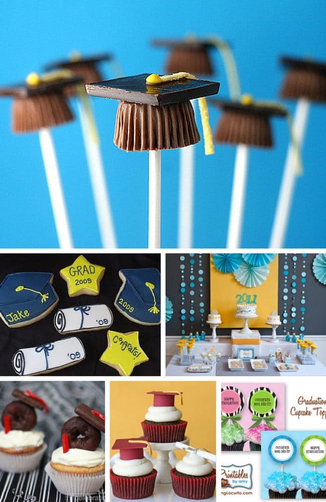 Host the perfect party for your graduate, with cupcakes, printables, cookies and more graduation party food ideas at TidyMom.net