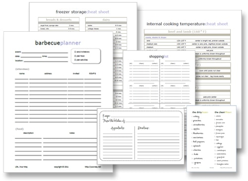 BBQ planning printables