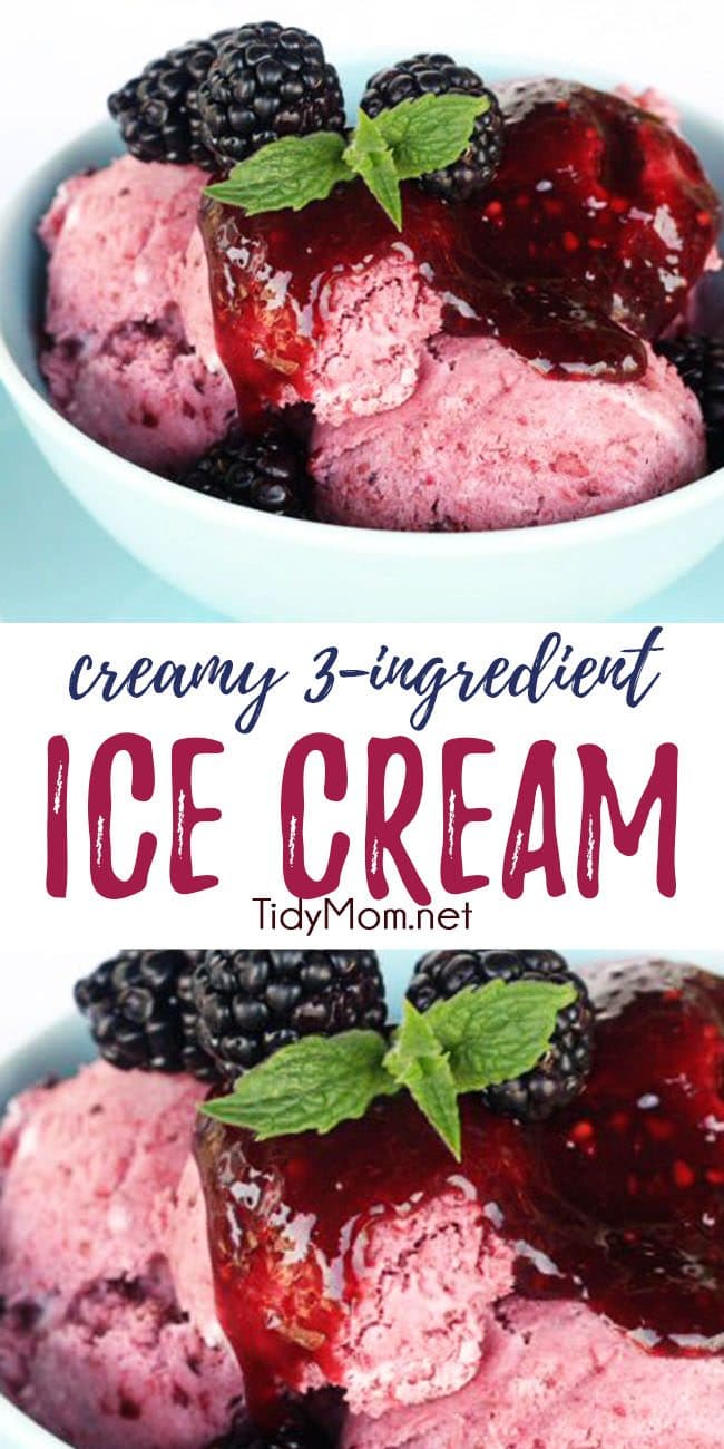 no-churn 3-ingredient ice cream photo collage