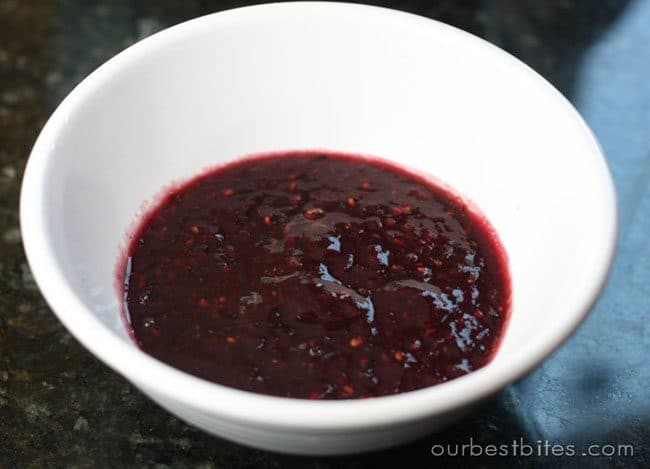 fruit puree in a bowl