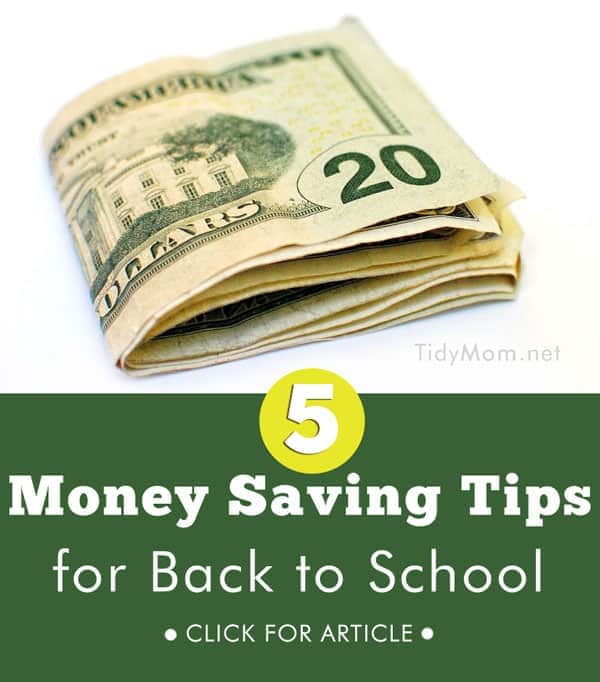 5 Money Savings Tips for Back to School at TidyMom.net