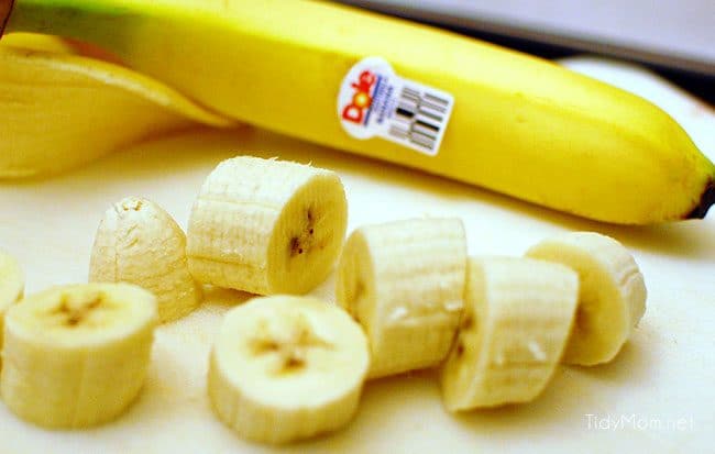 sliced banana for frozen peanut butter banana bites