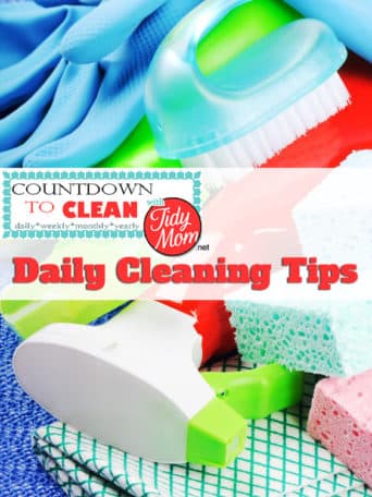 Countdown to Clean. Daily Cleaning Tips at TidyMom.net