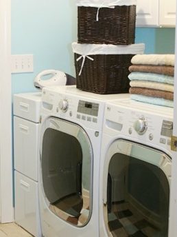 Dryer Sheet Tip & Pretty Laundry Rooms {$25 Visa Giveaway}