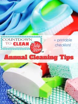 Countdown to Clean. Annual Cleaning Tips at TidyMom.net Using this method, you'll get your house clean without back-breaking effort. Remember, the more often you clean, the less build up you'll have.